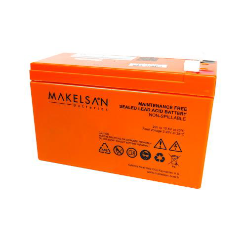Makelsan 12V 9Ah, Bakimsiz, Kuru Akü. Ups İçin Uygundur.