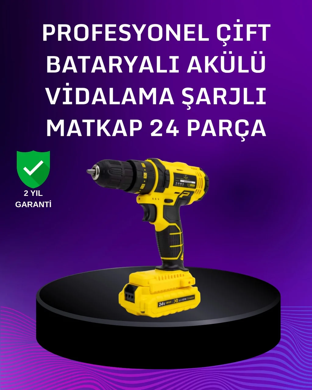 12v Akülü Matkap 20-30 Nm Tork, Çift Hız Ayarı Ve Led Işık