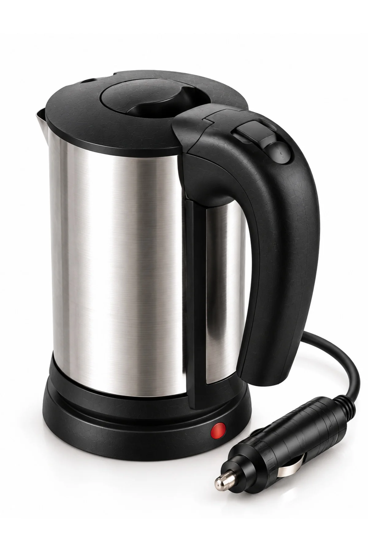 12V Araç Çakmak Girişli Paslanmaz Çelik Araç İçi Su Isıtıcı Seyahat Tipi Pratik Kettle - Görsel 5