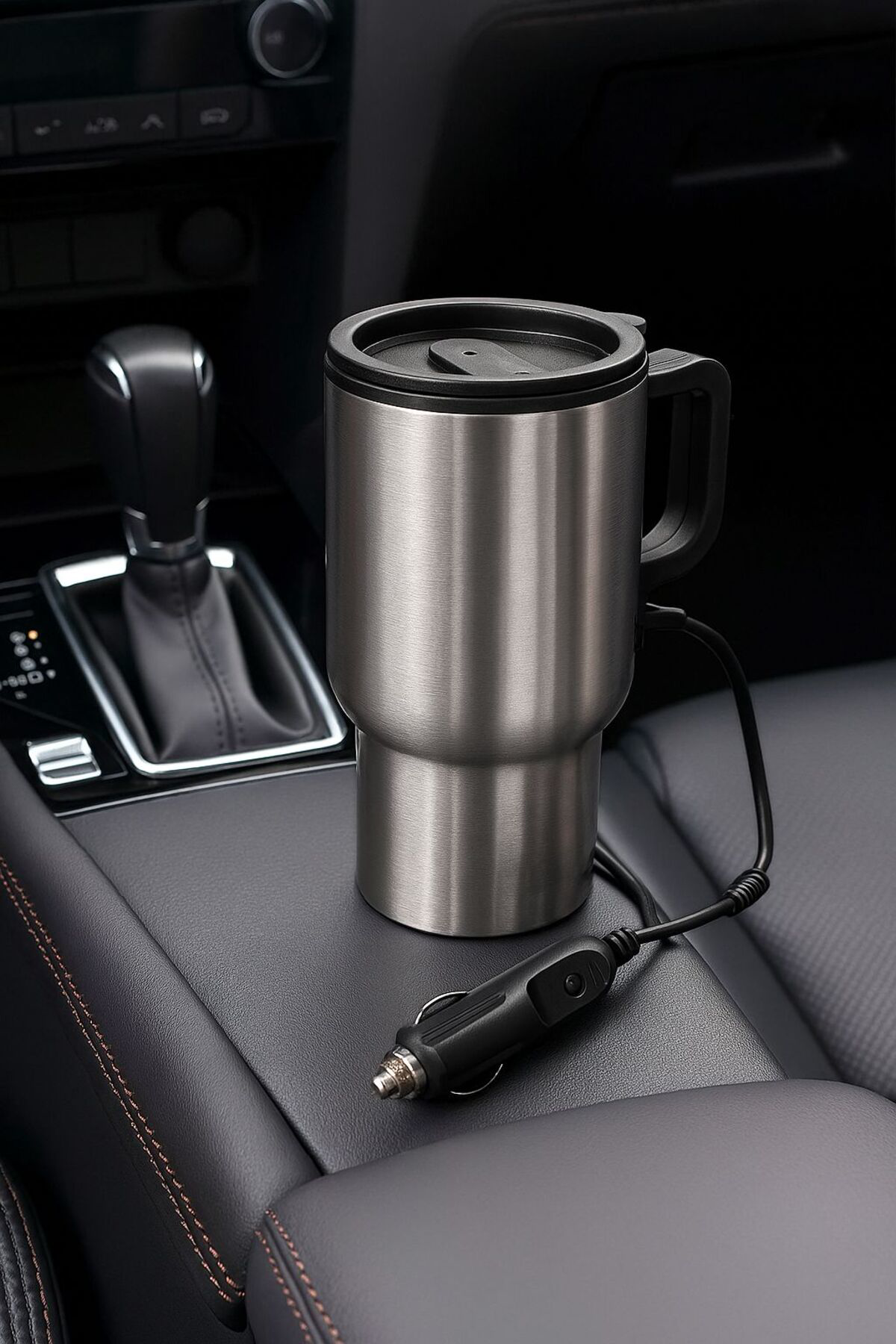 12v Araç Içi Elektrikli Su Isıtıcı Termos Bardak Paslanmaz Çelik-