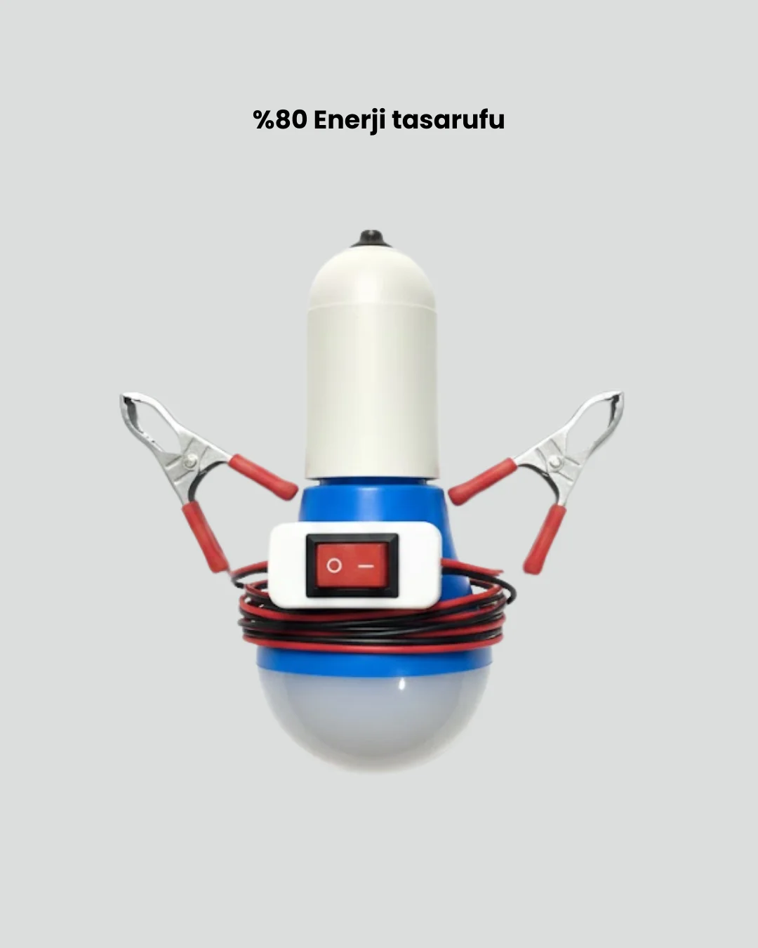 12V LED Ampul Timsah Kıskaçlı Taşınabilir Aydınlatma