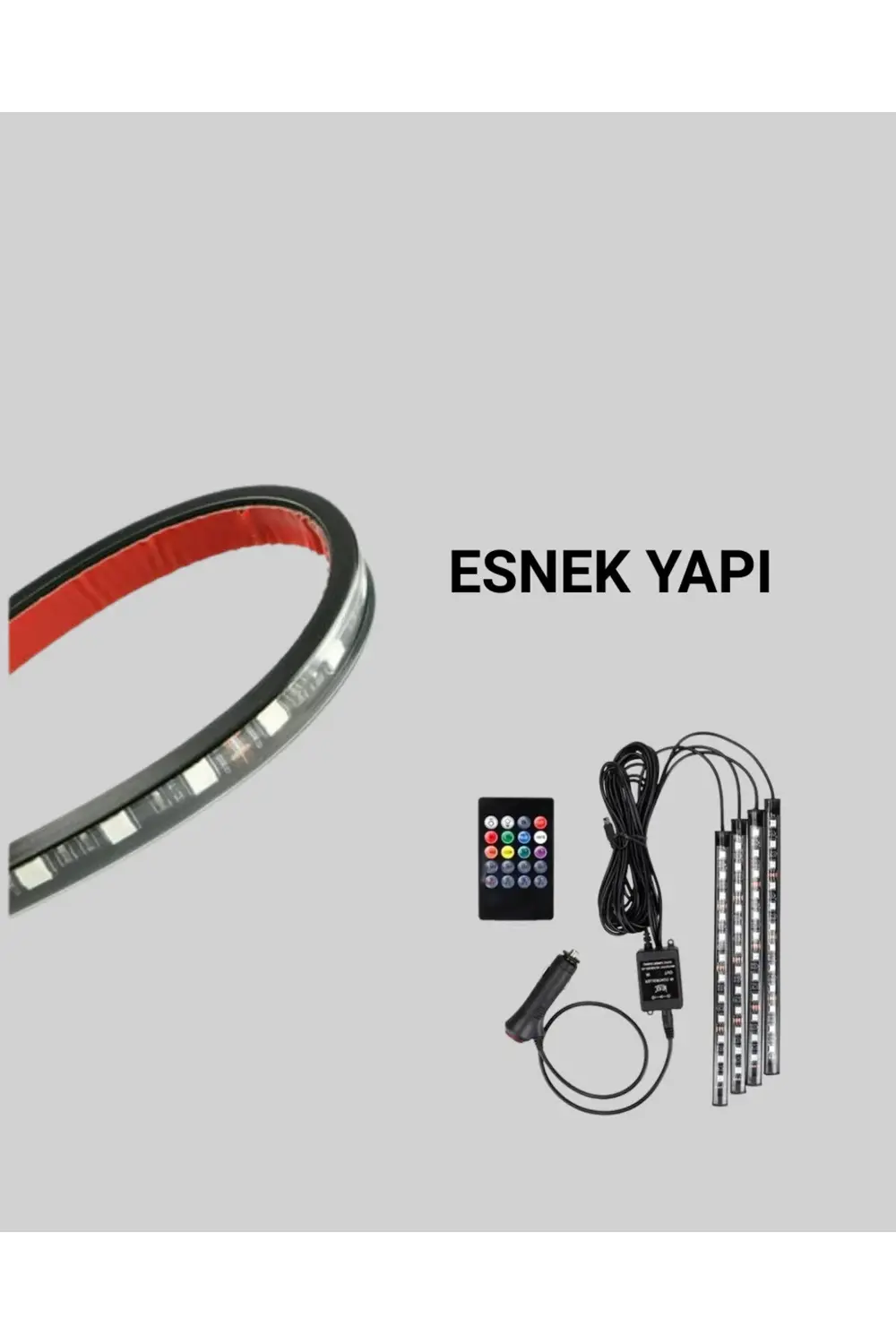 12V LED Işık Seti – Kumandalı ve Renk Ayarlı