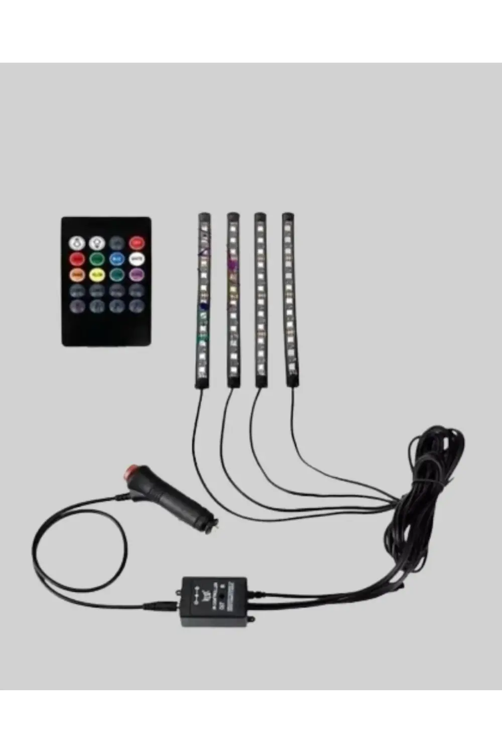12V LED Işık Seti – Kumandalı ve Renk Ayarlı