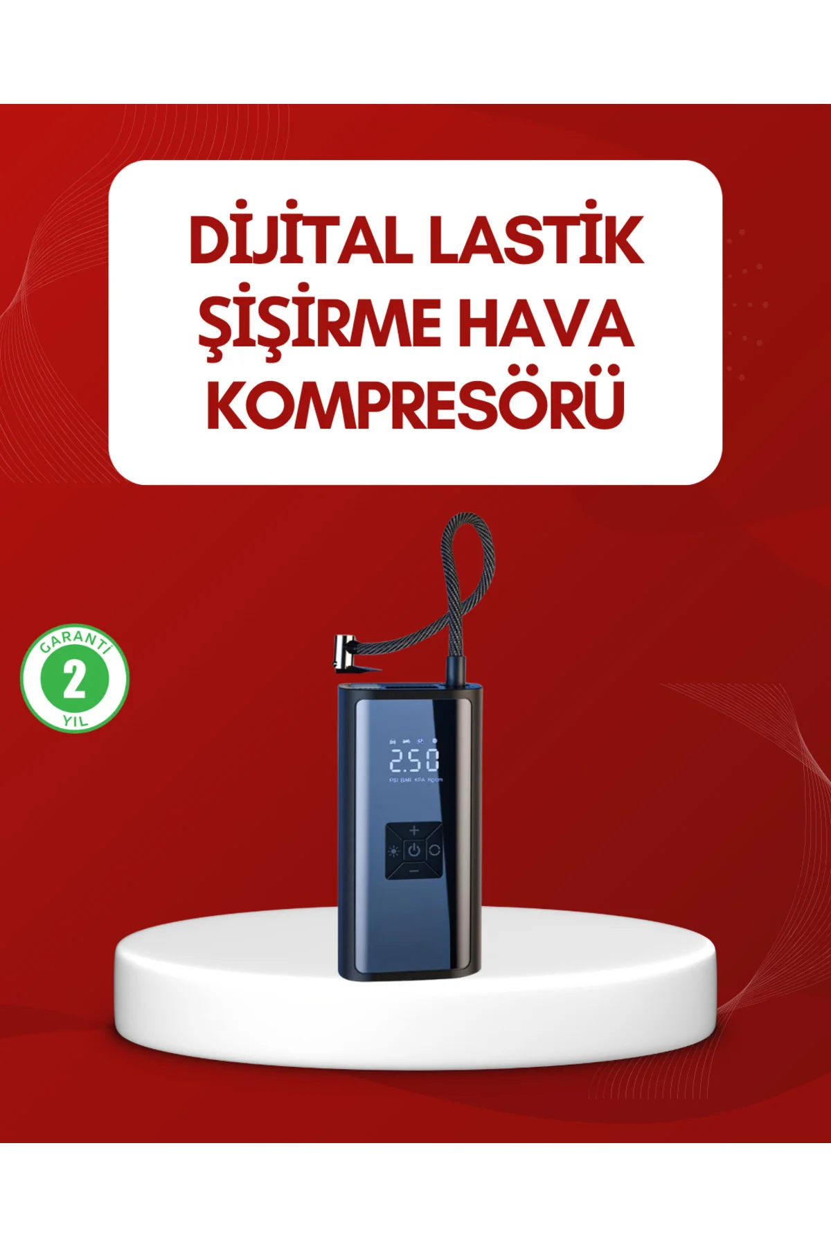 12V Uyumlu Çok İşlevli Akıllı Araç Lastik Pompası