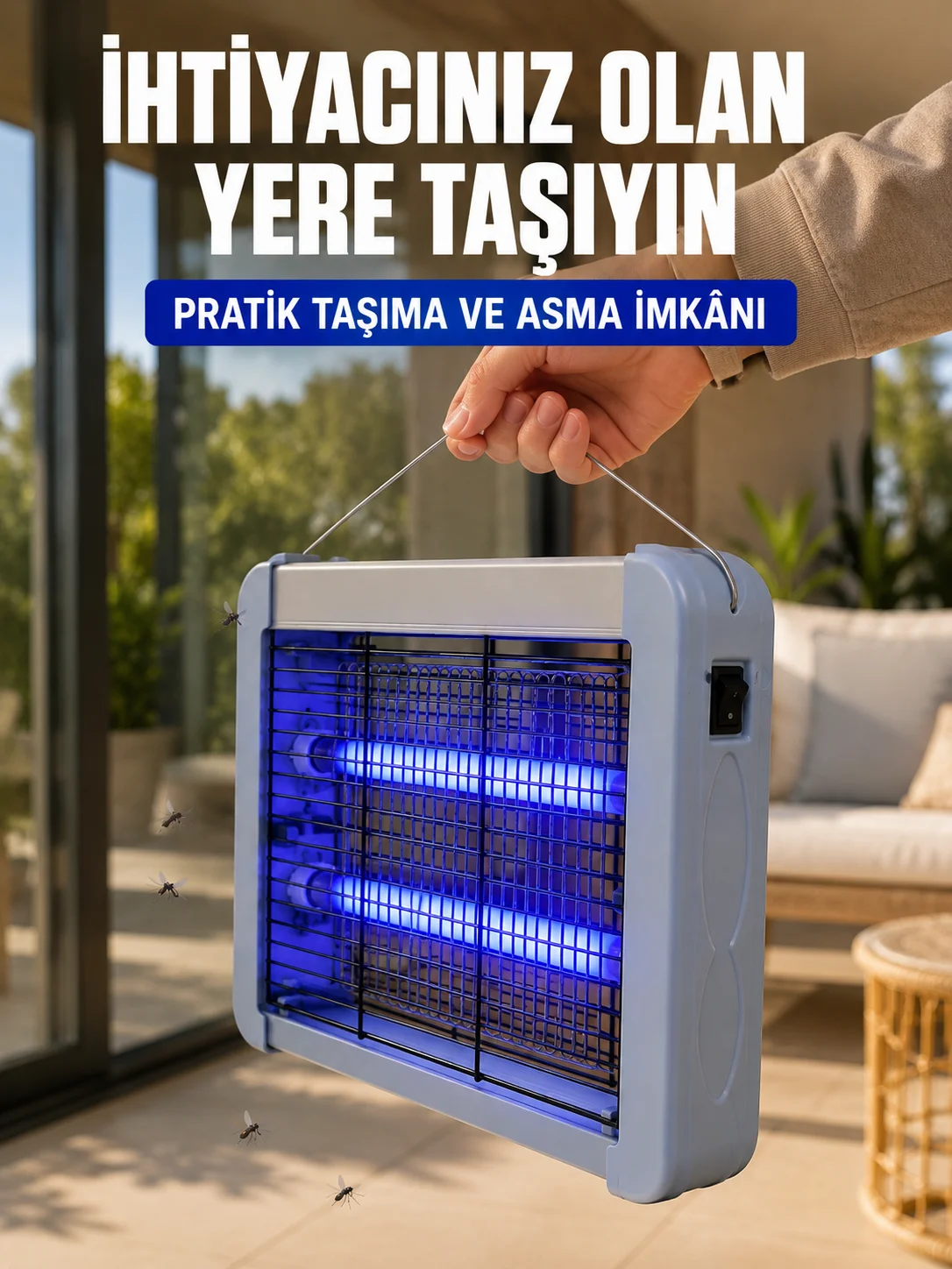 12W Elektrikli Sinek Öldürücü Çift UV Işıklı Asılabilir Böcek Öldürücü Lamba Fiyatı, Yorumları ve Özellikleri