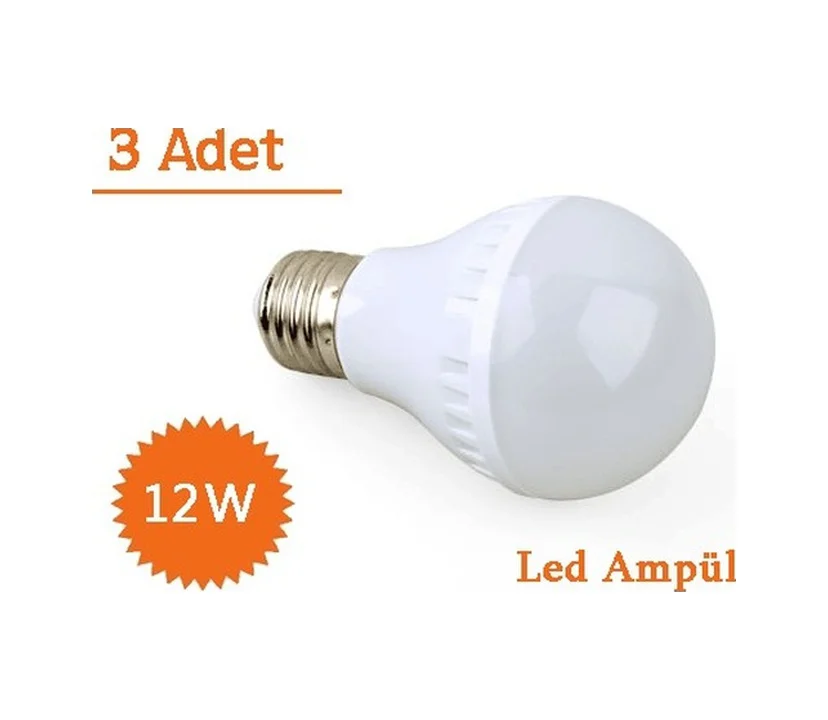 12W Enerji Tasarruflu Led Ampul 3 Adet 12W Enerji Tasarruflu Led Ampul 3 Adet