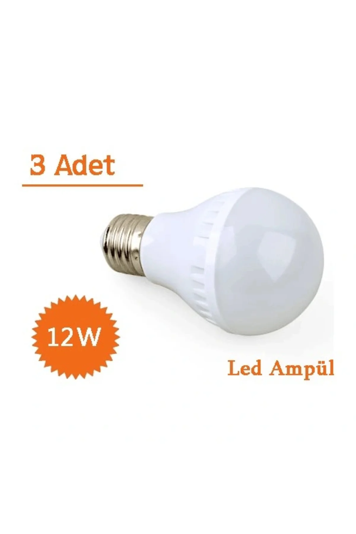 12W Enerji Tasarruflu Led Ampul ( 3 Adet ) 12W Enerji Tasarruflu Led Ampul ( 3 Adet )