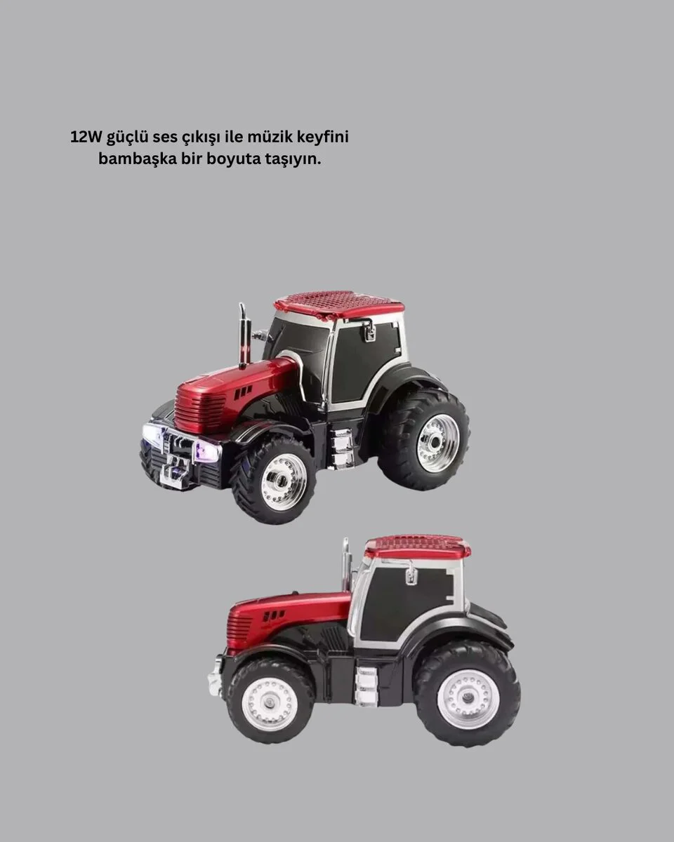 12W Güçlü Sesli TWS Destekli Bluetooth Hoparlör - Retro Tasarım, FM Radyo ve LED Işık