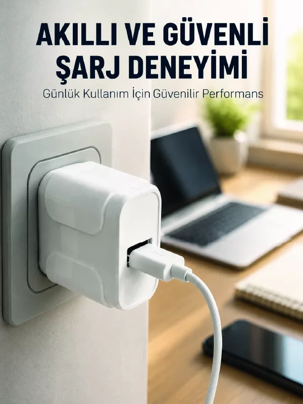 12W USB Şarj Adaptörü - Pratik ve Kompakt Tasarım ile Günlük Hayatınıza Hız Katın
