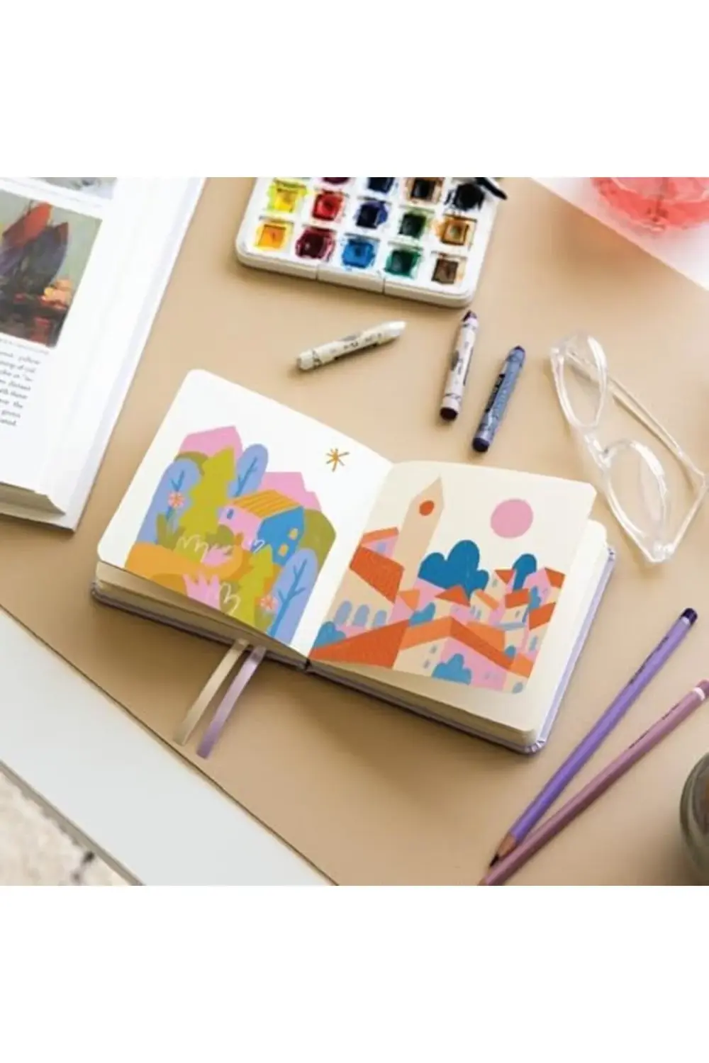 12x12 cm Sert Kapak 80 Yaprak 140 gr. Eskiz Defteri - Book - Bord