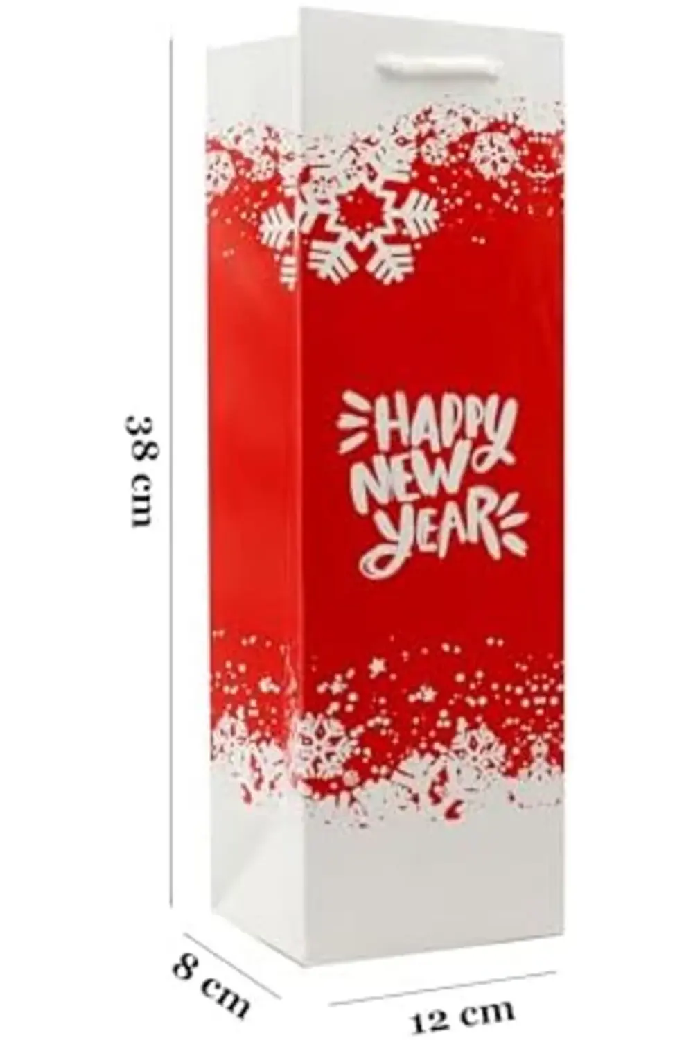 12x38 Yılbaşı Temalı Şişe Boy Karton Çanta (2'li Set) 395519