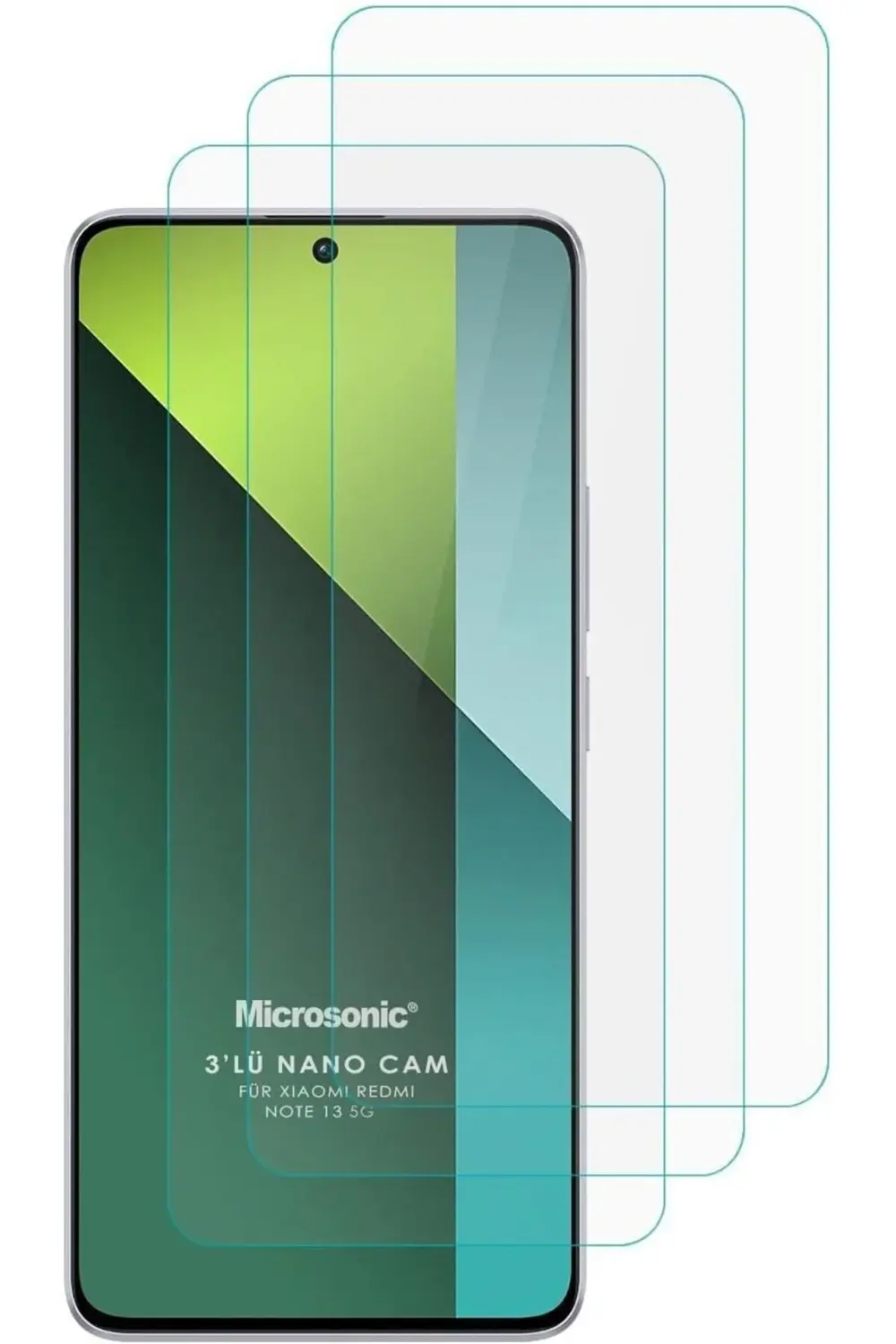 13 4G Screen Protector Glass Cam Ekran (3`lü Paket) [ 13 4G ile U