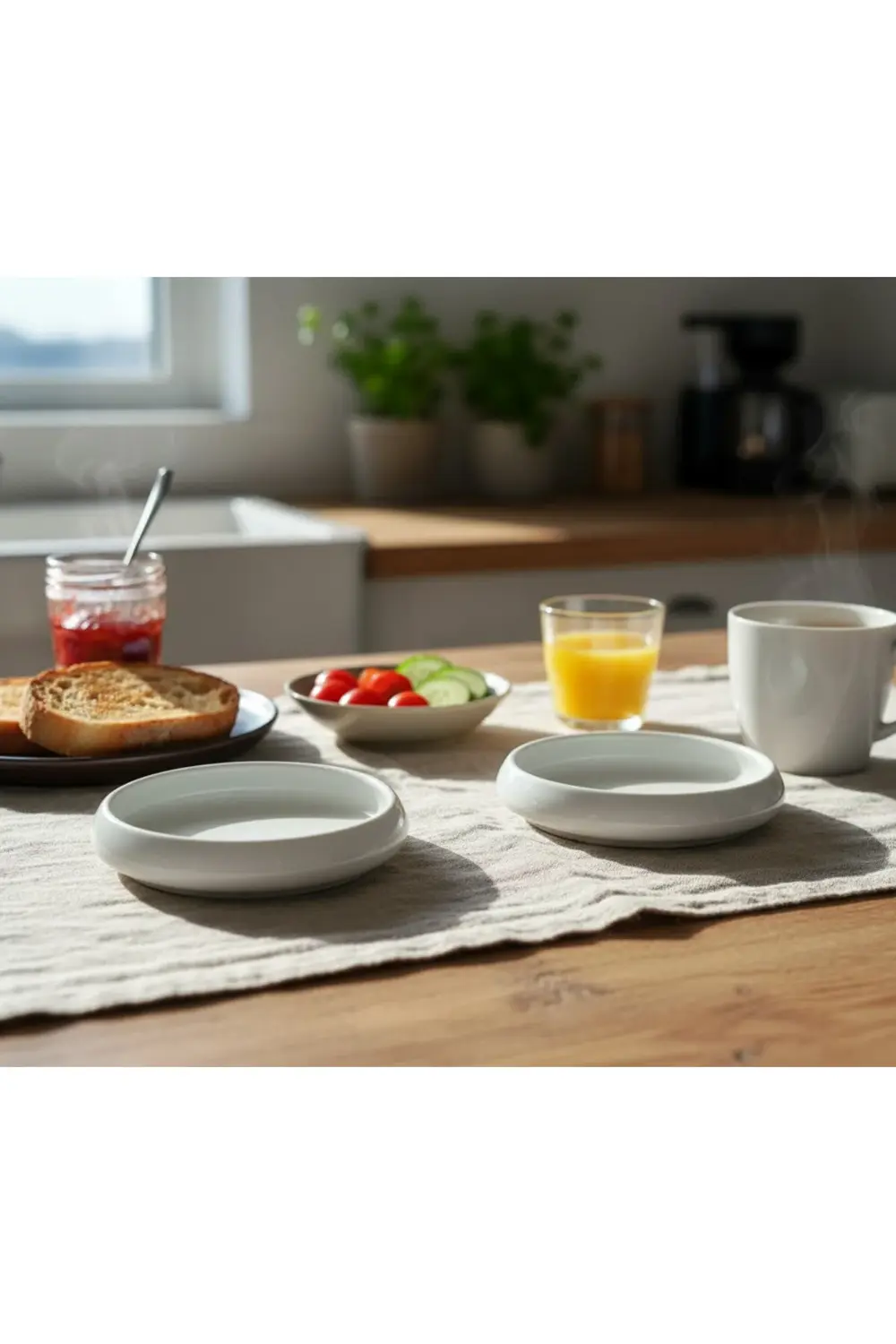 13 cm Porselen Meze ve Kahvaltılık 2’li Set – Yuvarlak Şık Sunuml