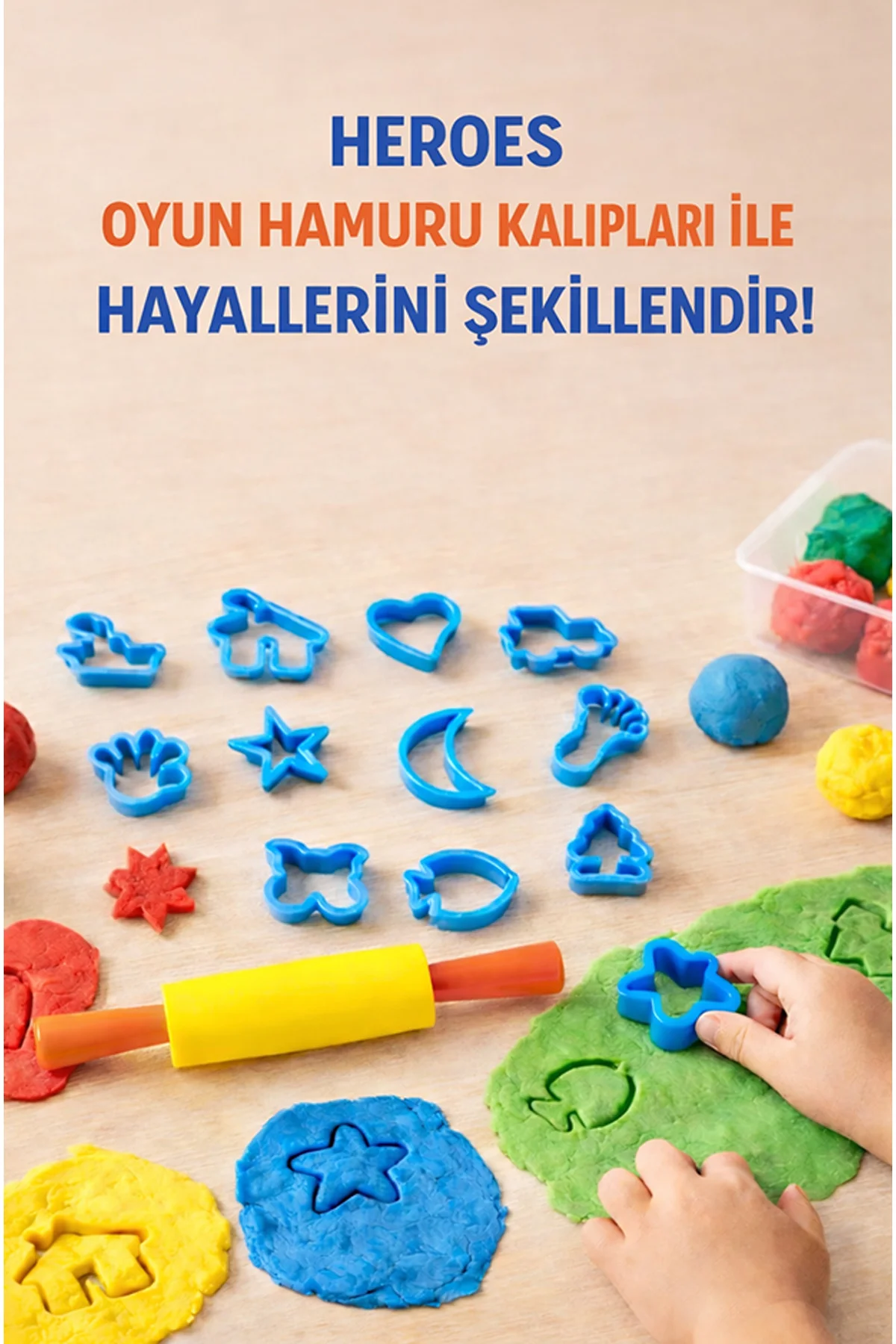 13 Parça Merdaneli Oyun Hamuru Kalıpları - Çocuklar İçin Eğitici 