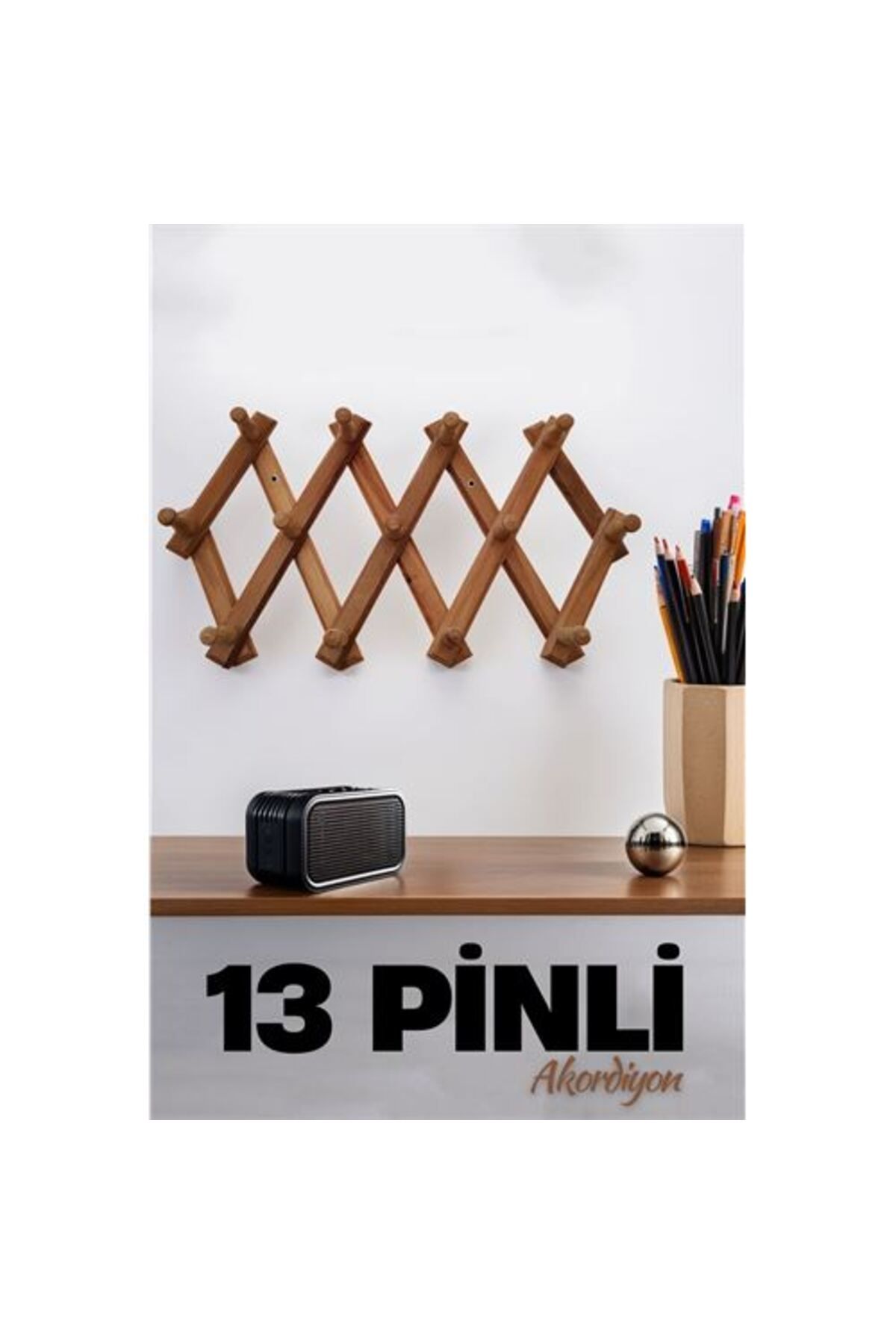 Modacar 13 Pinli Ahşap Akordiyon Aski