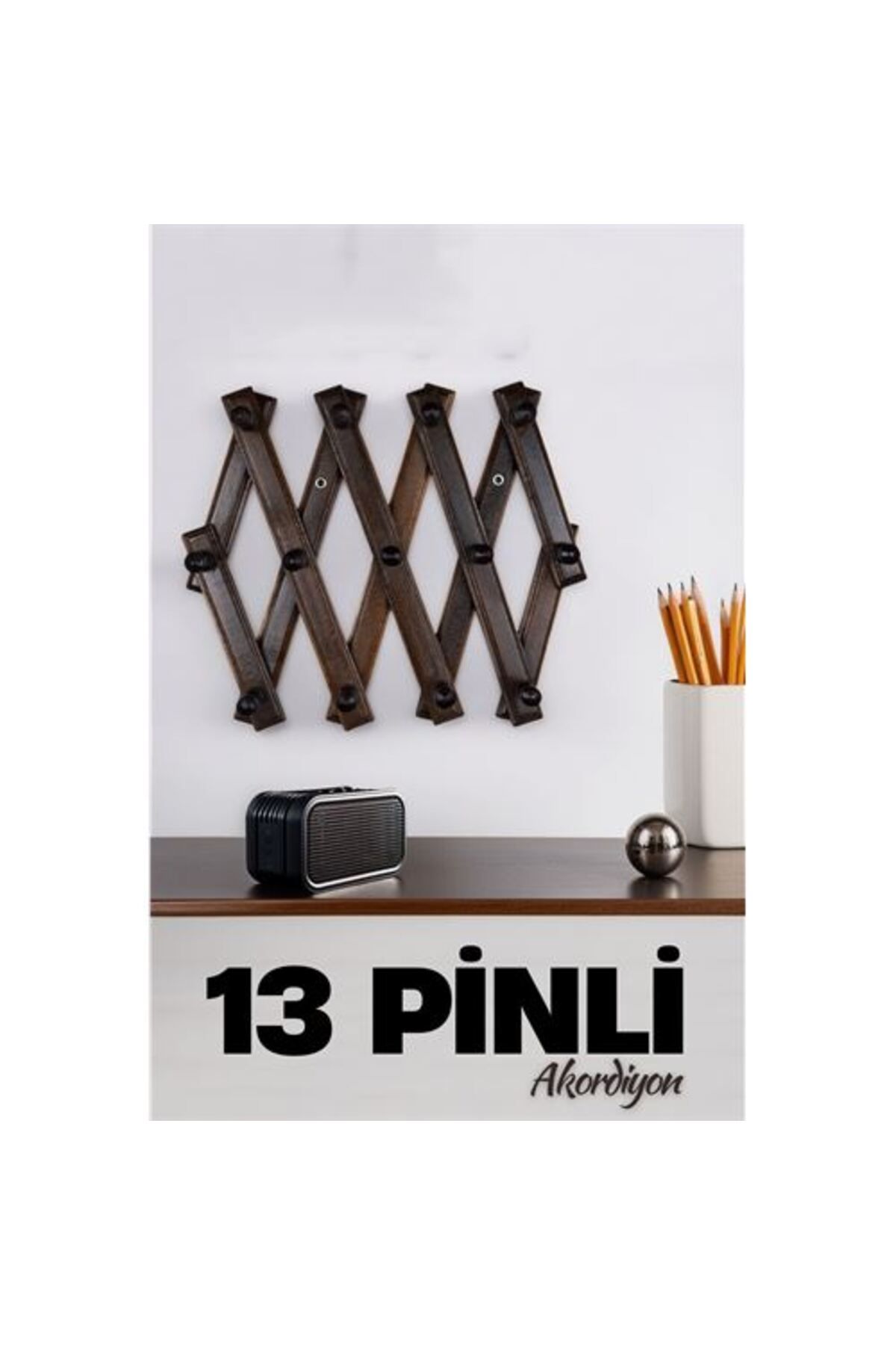 Modacar 13 Pinli Ahşap Akordiyon Aski