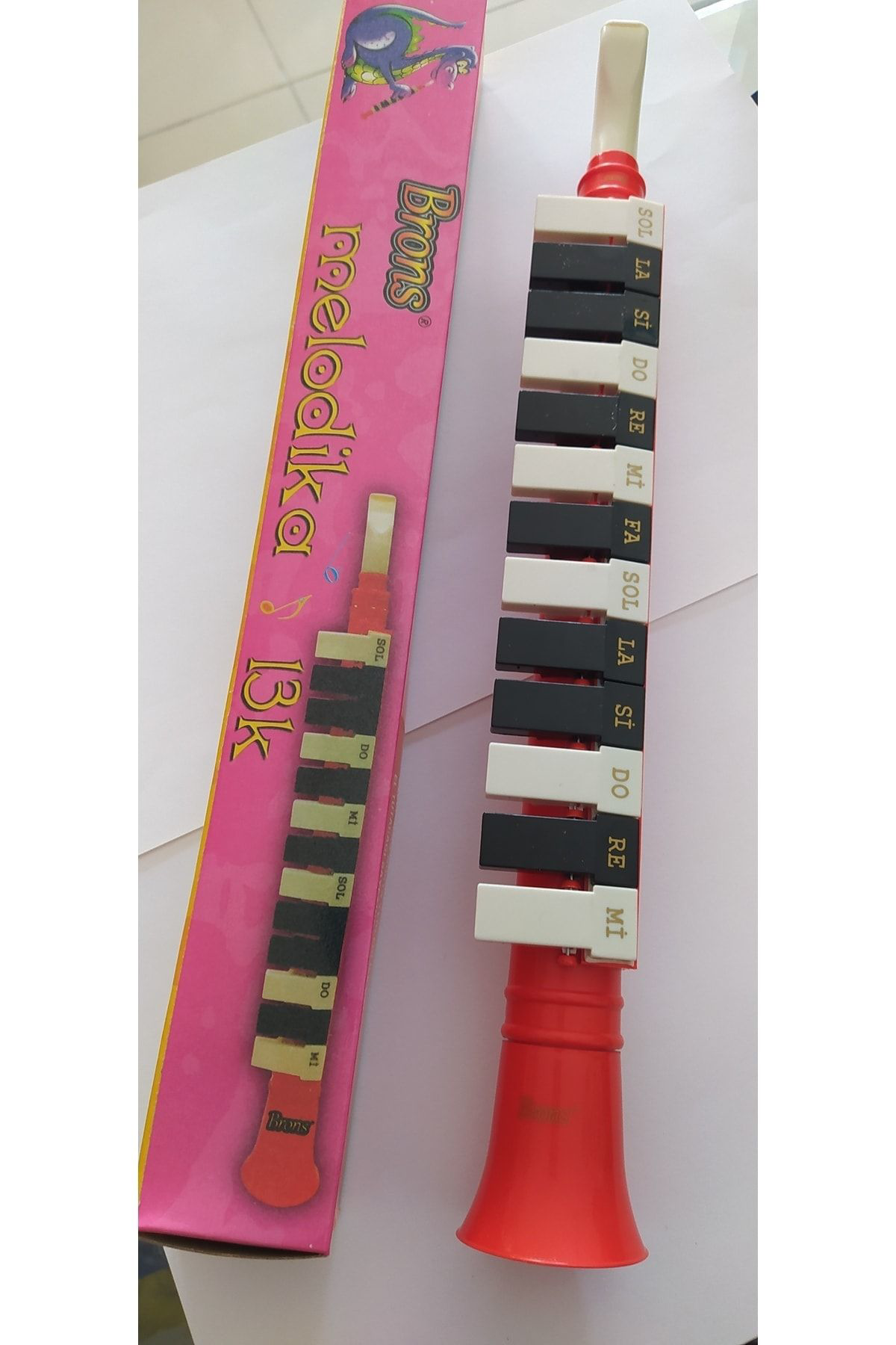 Brons 13 Tuş Melodika Kirmizi