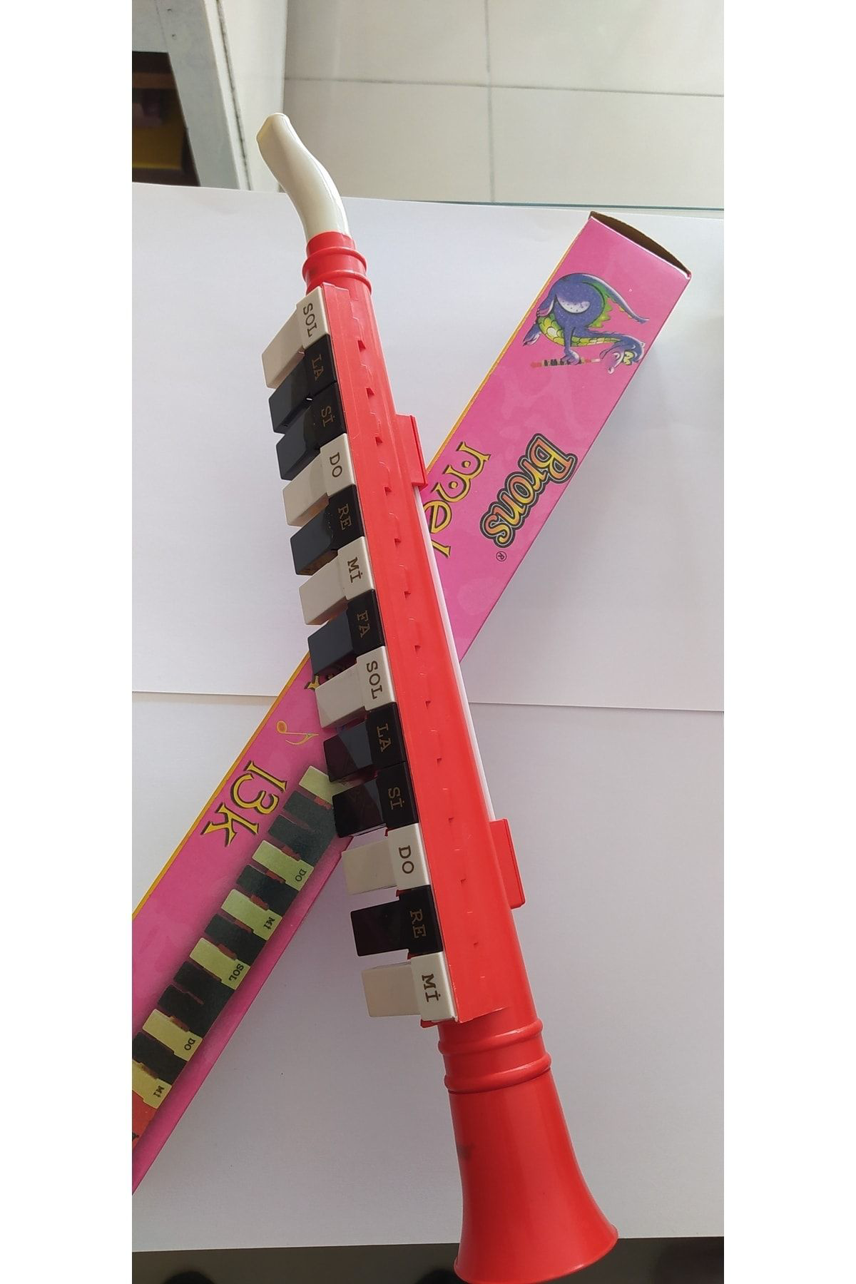 Brons 13 Tuş Melodika Kirmizi