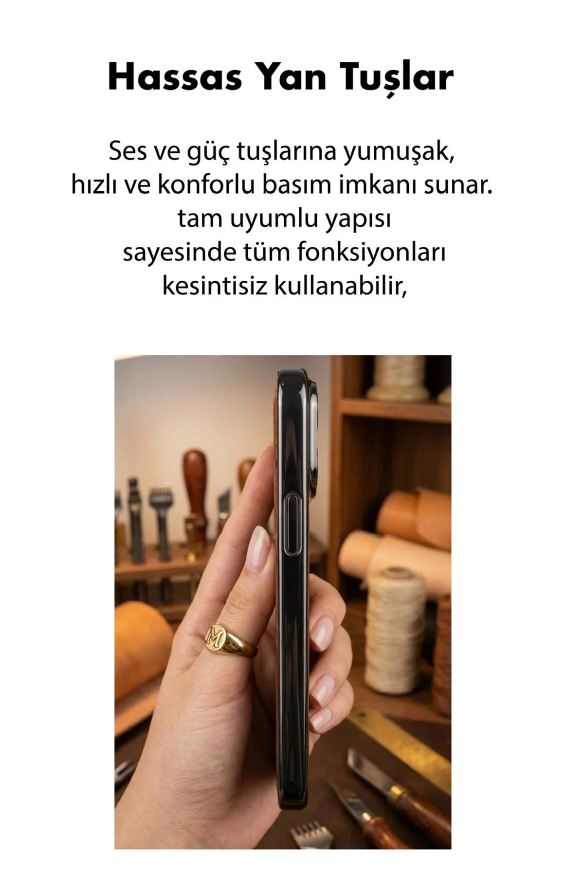 13 Uyumlu Deri Cold Magsafe Kapak Sert Ultra İnce Tam Korum Kablosuz Şarj Destekli Kılıf