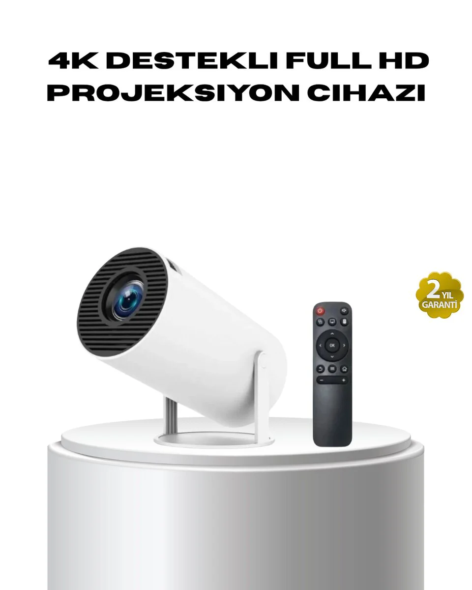 130 Inç 4K Destekli Full HD Projeksiyon Cihazı - Ev Sineması Deneyimi
