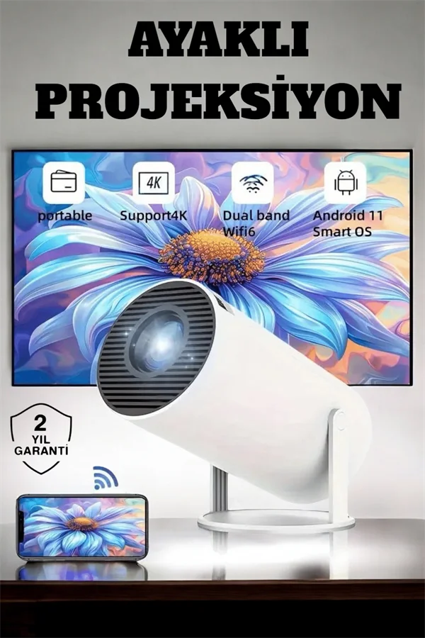 130 İnç Geniş Ekran ve 4K Destekli Full HD Projeksiyon Cihazı Fiyatı, Yorumları ve Özellikleri