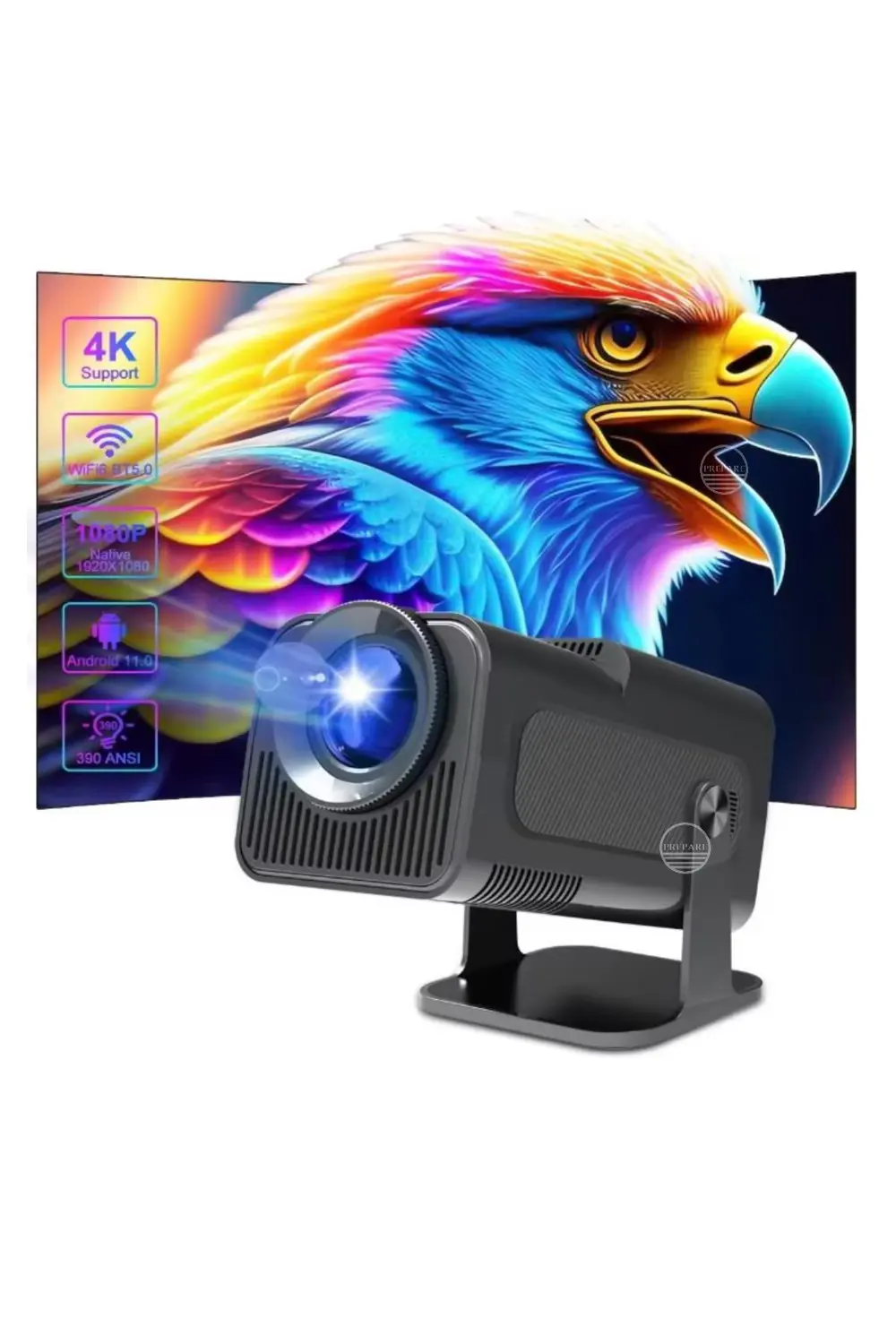 130 inç Ultra Pro Full HD 4K Video Destekli Projeksiyon Spotlight