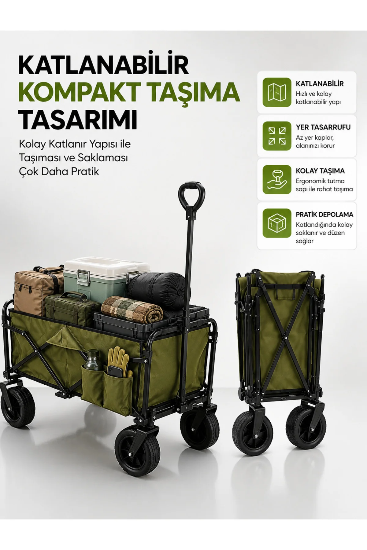130 KG Taşıma Kapasiteli Katlanabilir Wagon Taşıma Arabası 130 KG Taşıma Kapasiteli Katlanabilir Wagon Taşıma Arabası