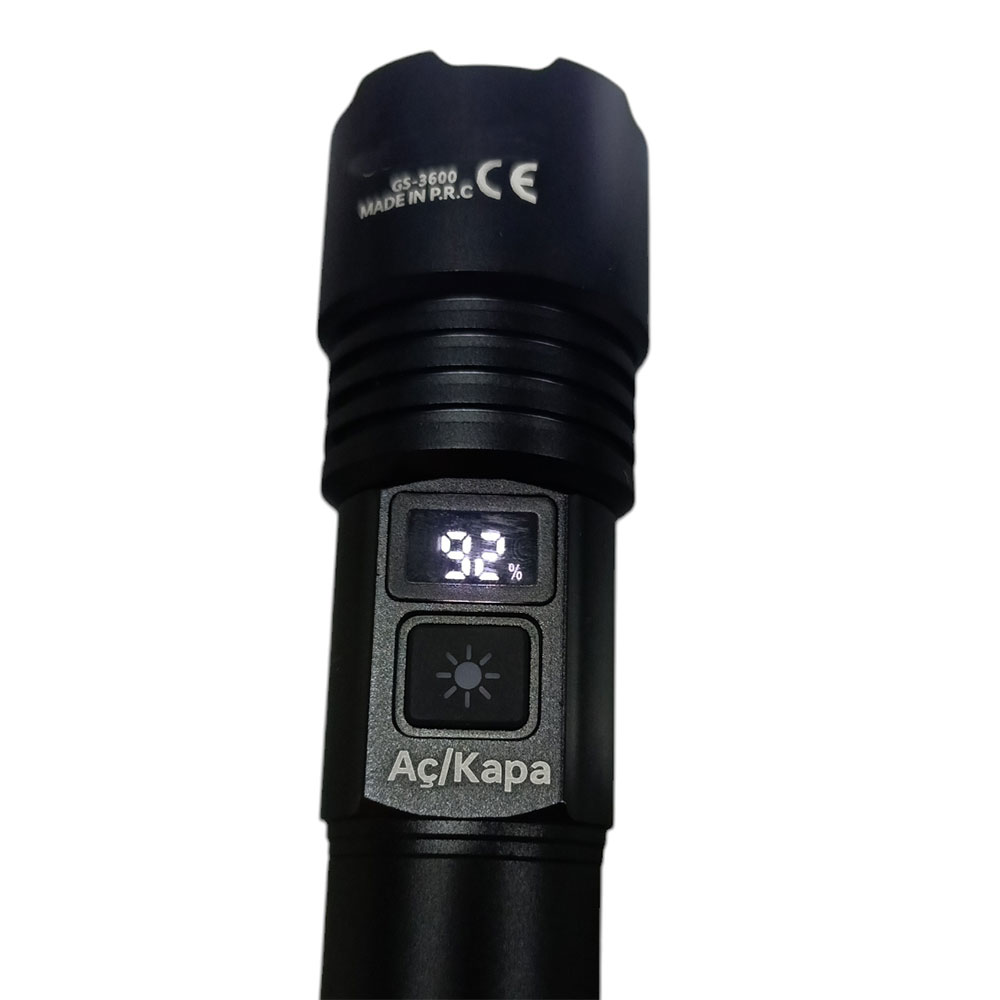 1300 Lümen TG Led 2800 mAH Zoom Özellikli Şarj Edilebilir El Fene