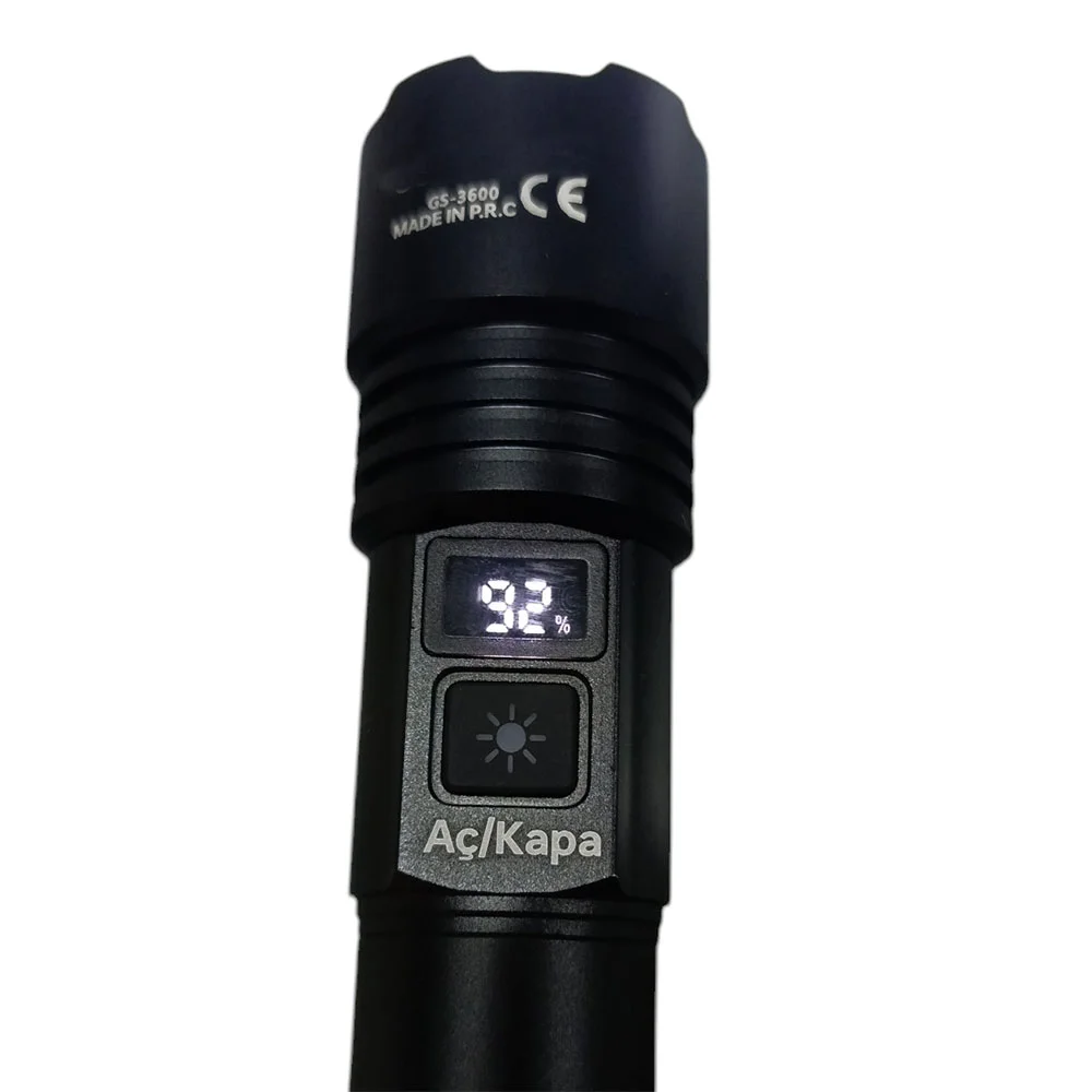 1300 Lümen TG Led 2800 mAH Zoom Özellikli Şarj Edilebilir El Feneri SK3600 1300 Lümen TG Led 2800 mAH Zoom Özellikli Şarj Edilebilir El Feneri SK3600