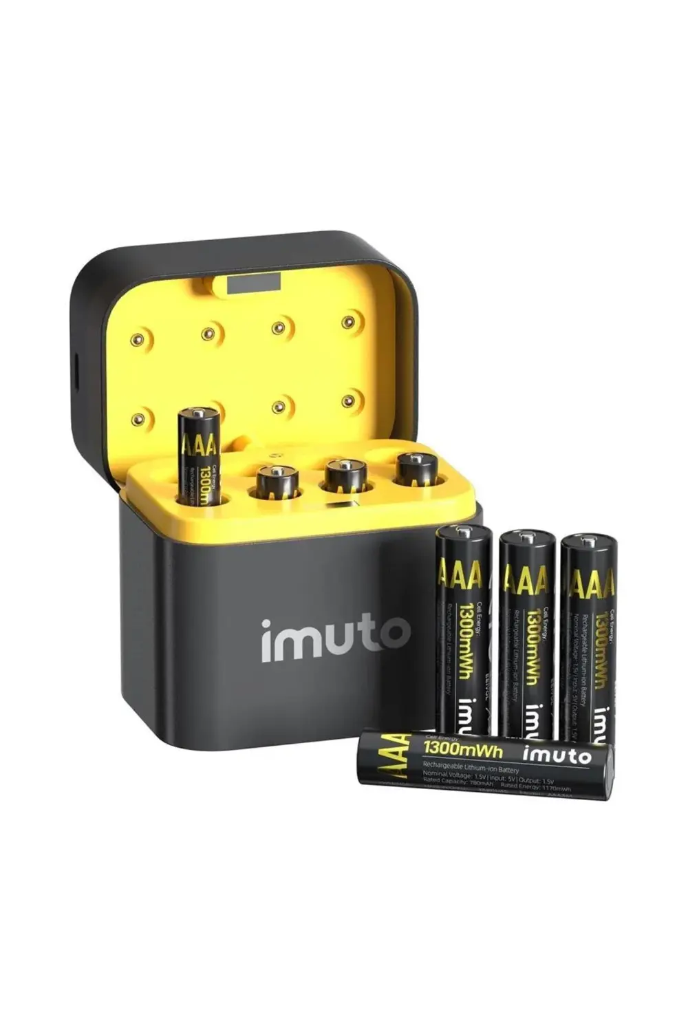 1300 mWh AAA Lityum Şarjlı Pil Seti (8’li) + 8 Yuvalı Şarj Ünites