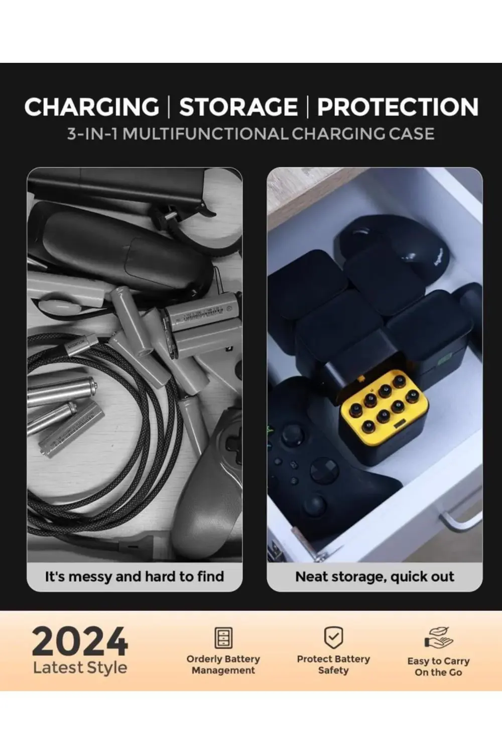 1300 mWh AAA Lityum Şarjlı Pil Seti (8’li) + 8 Yuvalı Şarj Ünites