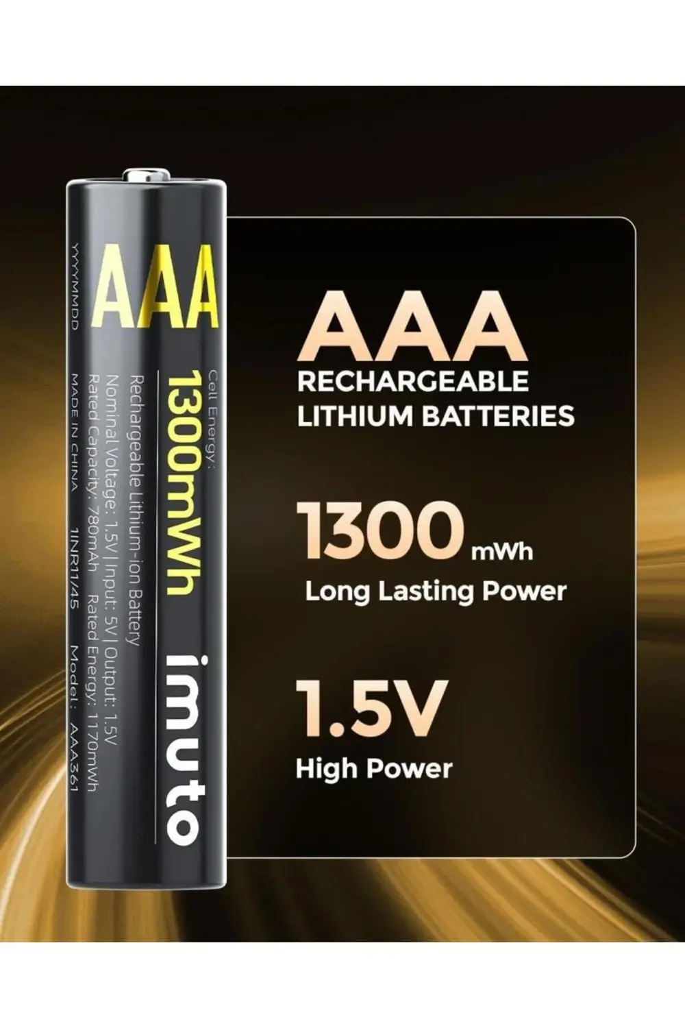 1300 mWh AAA Lityum Şarjlı Pil Seti (8’li) + 8 Yuvalı Şarj Ünites