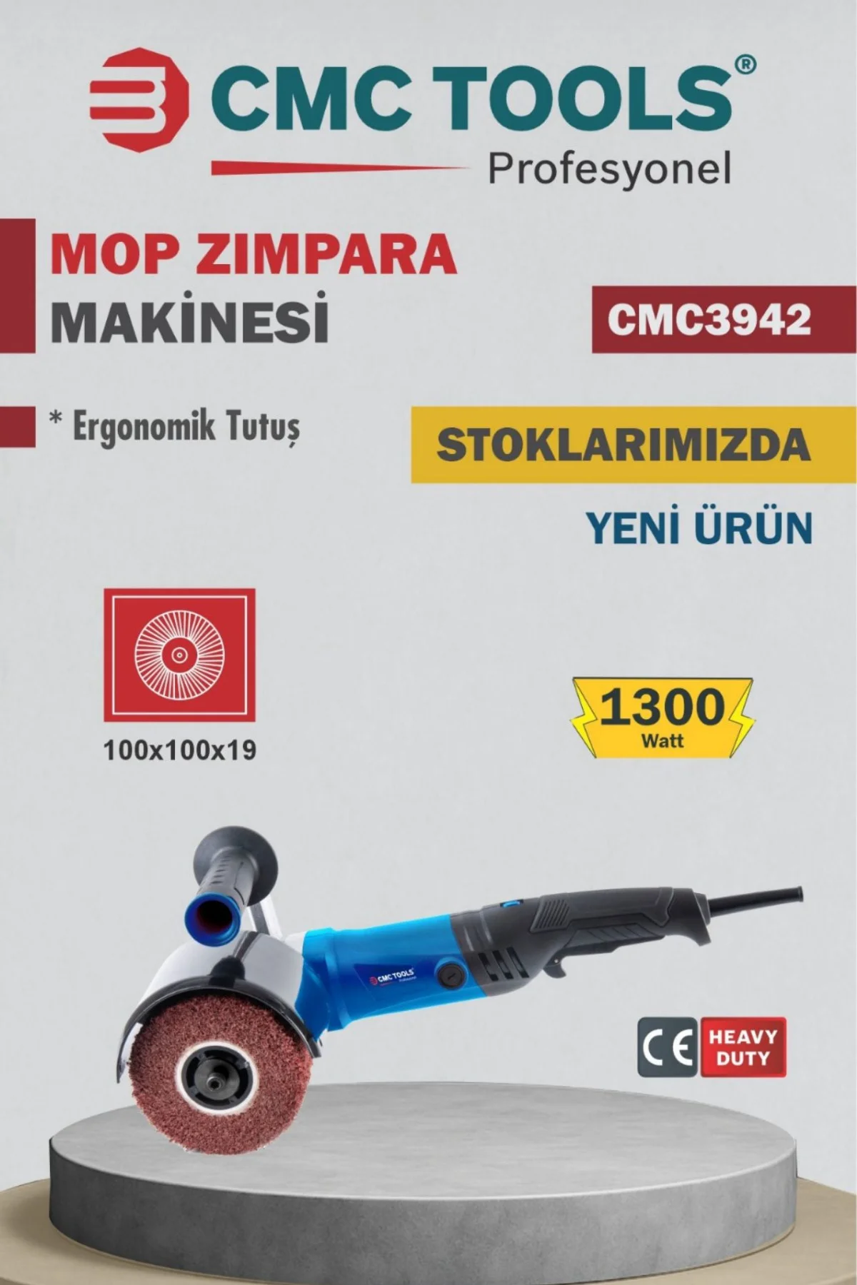 1300 Watt Profesyonel Mop Zımpara Makinesi – CMC3942 1300 Watt Profesyonel Mop Zımpara Makinesi – CMC3942