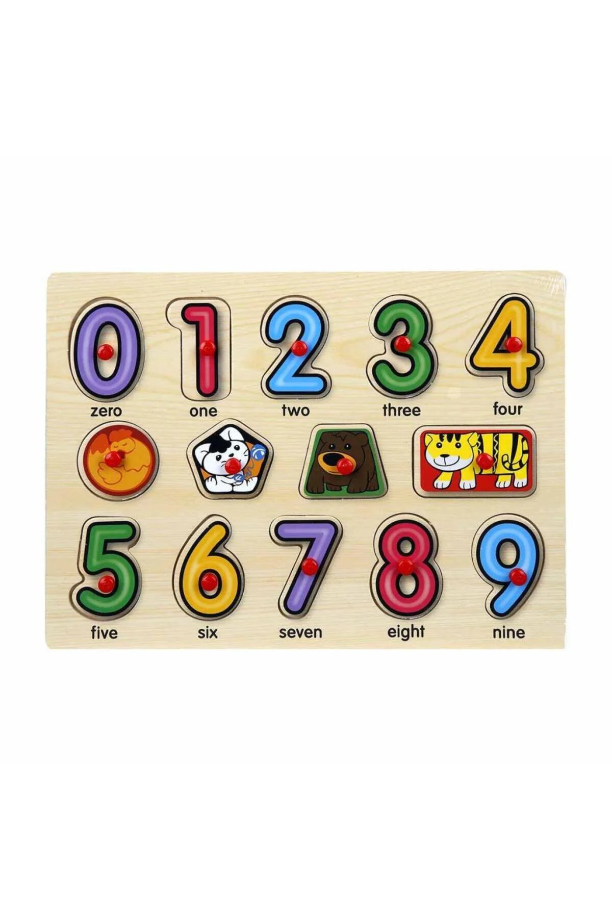 130444 Ahşap Raptiyeli Puzzle Saat