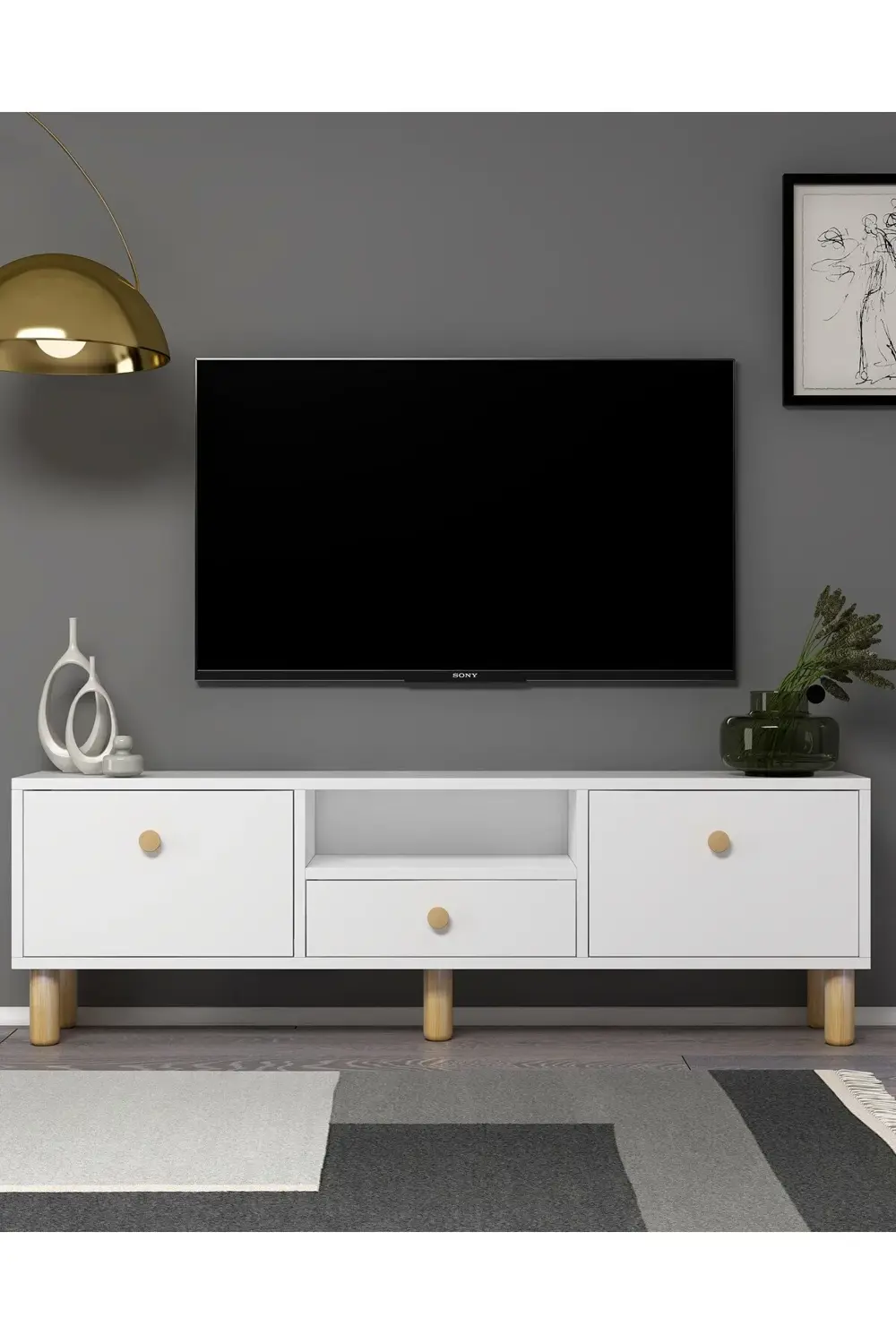 1310DROPCT-1 BOHEM TV SEHPASI BEYAZ-SAFİR KULP