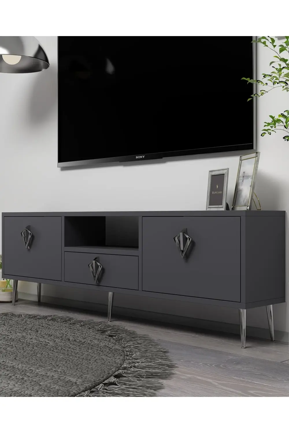 1313DROPCT-32 TV SEHPASI ANTRASİT-GÜMÜŞ