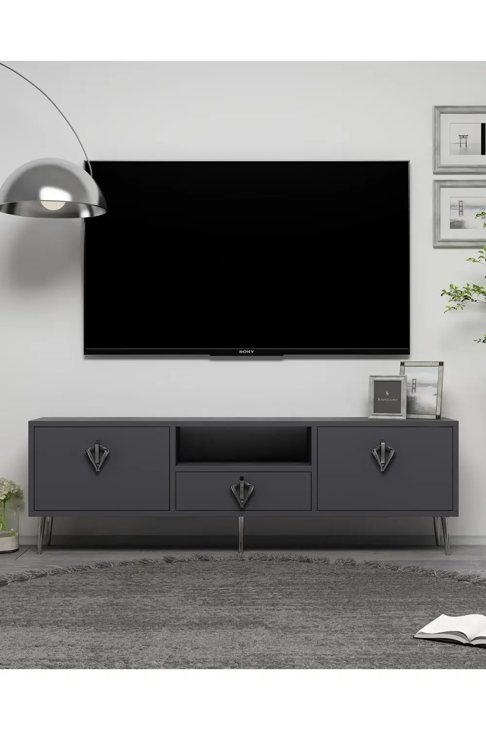 1313DROPCT-32 TV SEHPASI ANTRASİT-GÜMÜŞ