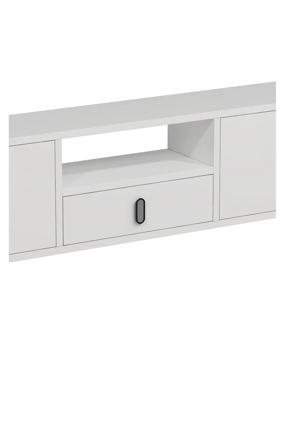 1324DROPCT-32 DUVARA MONTAJ TV SEHPASI BEYAZ-GÜMÜŞ