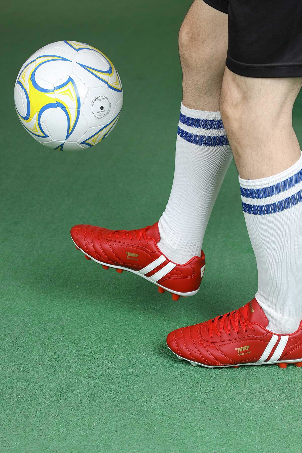 Jump 13256 Kırmızı Çim Halı Saha Krampon Futbol Ayakkabısı