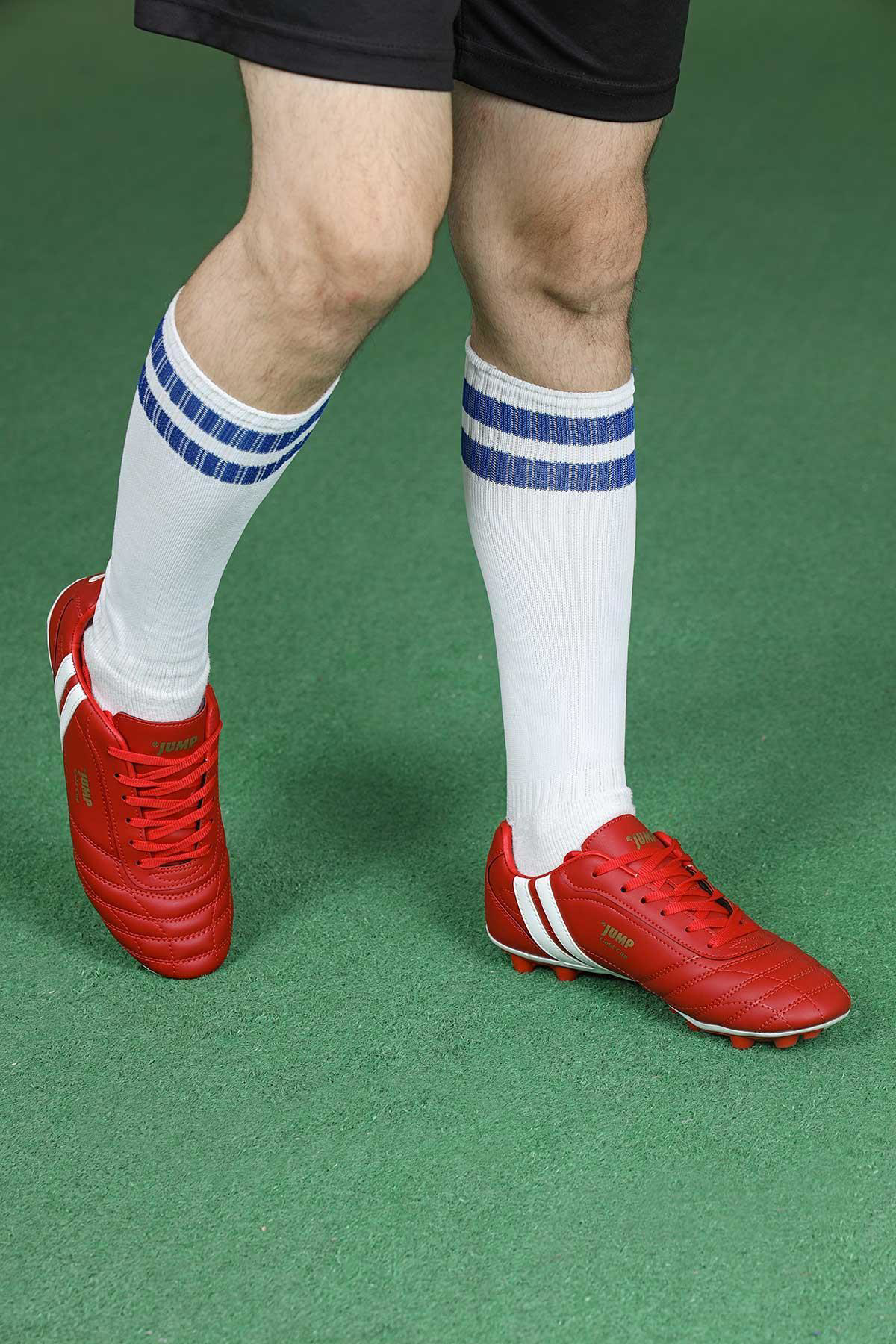 Jump 13256 Kırmızı Çim Halı Saha Krampon Futbol Ayakkabısı