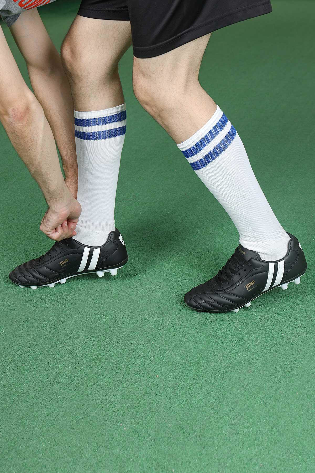 Jump 13256 Siyah Çim Halı Saha Kramponu Futbol Ayakkabısı