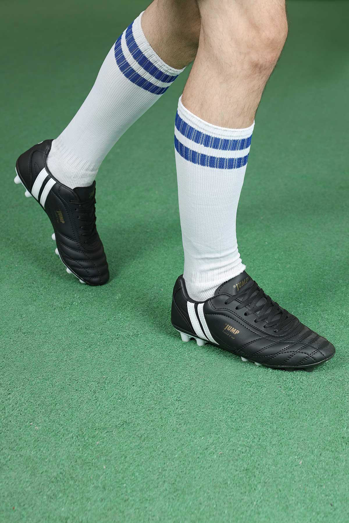 Jump 13256 Siyah Çim Halı Saha Kramponu Futbol Ayakkabısı