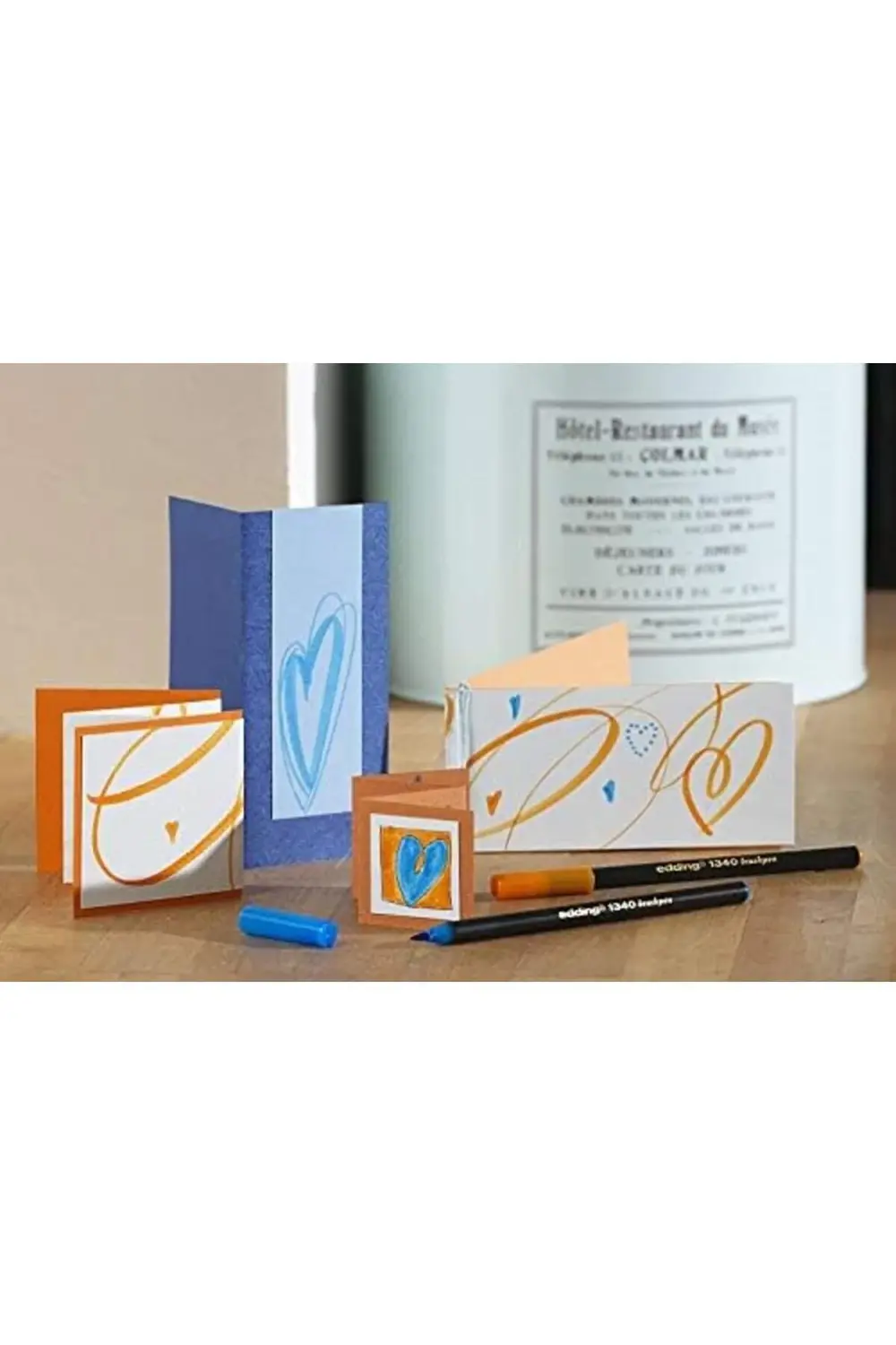 1340 fırça uçlu keçeli - 10'lu set - renkli, parlak, narin renkle