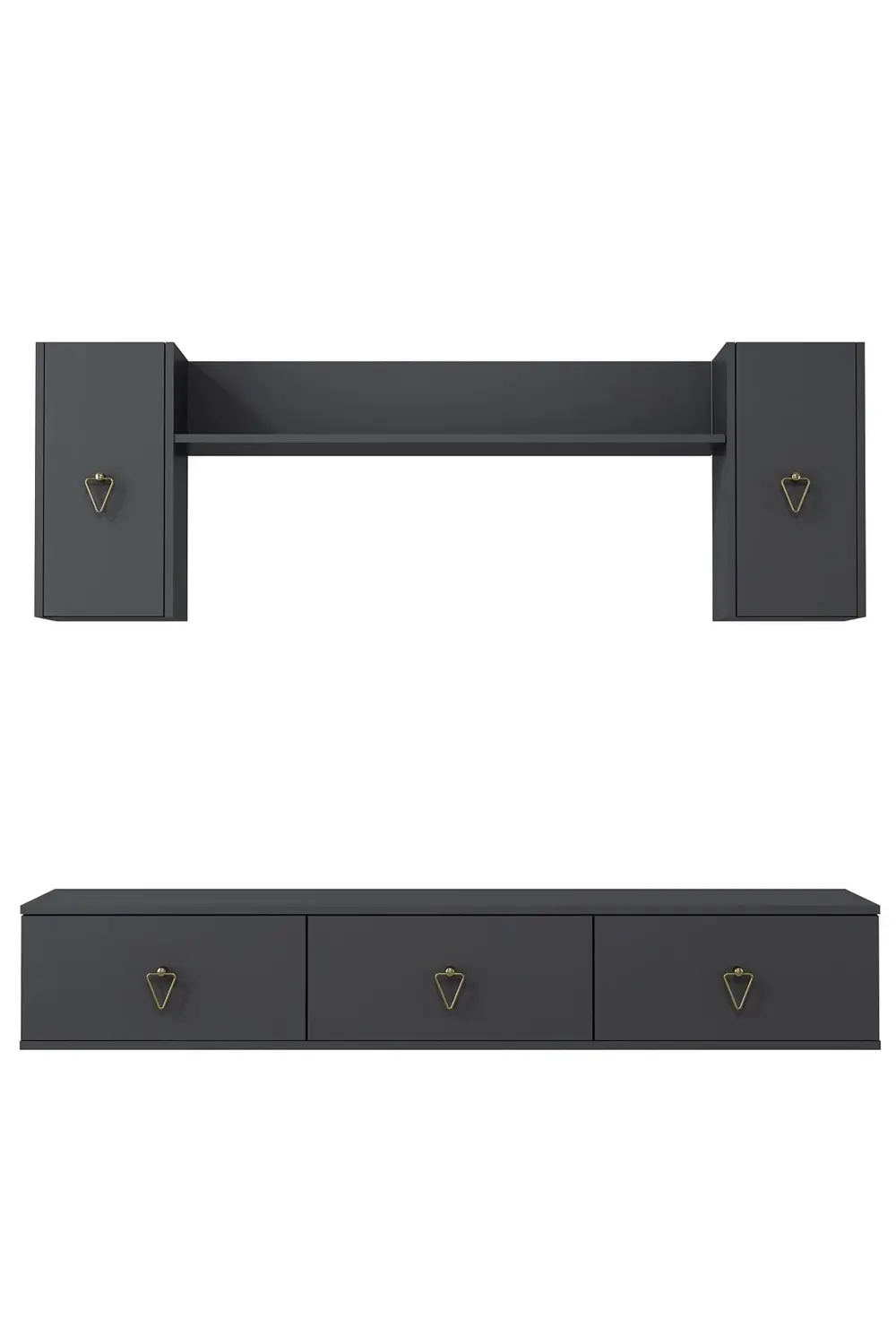 1343TV180-1CT DUVARA MONTAJ TV ÜNİTESİ , TV SEHPASI ANTRASİT-ALTI