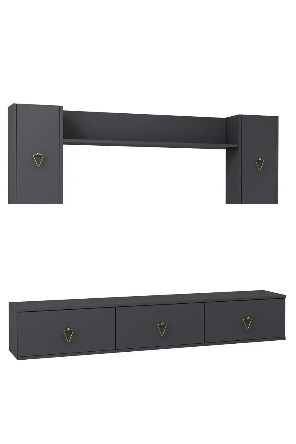 1343TV180-1CT DUVARA MONTAJ TV ÜNİTESİ , TV SEHPASI ANTRASİT-ALTI