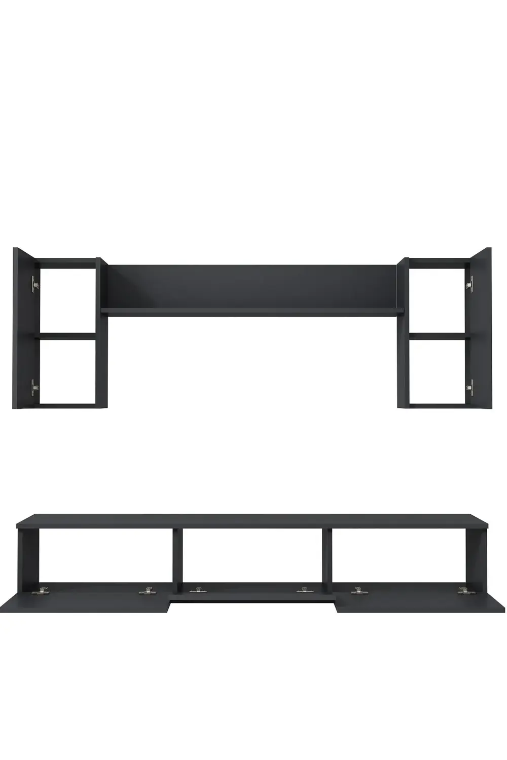 1343TV180-1CT DUVARA MONTAJ TV ÜNİTESİ , TV SEHPASI ANTRASİT-ALTI