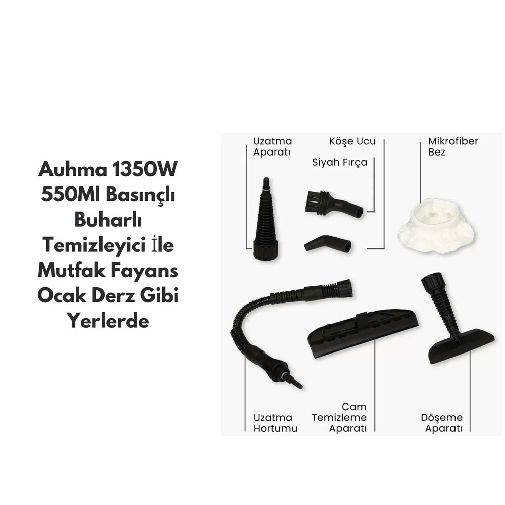 1350W 550ML Basınçlı Buharlı Temizleyici Çok Amaçlı Temizleme AST
