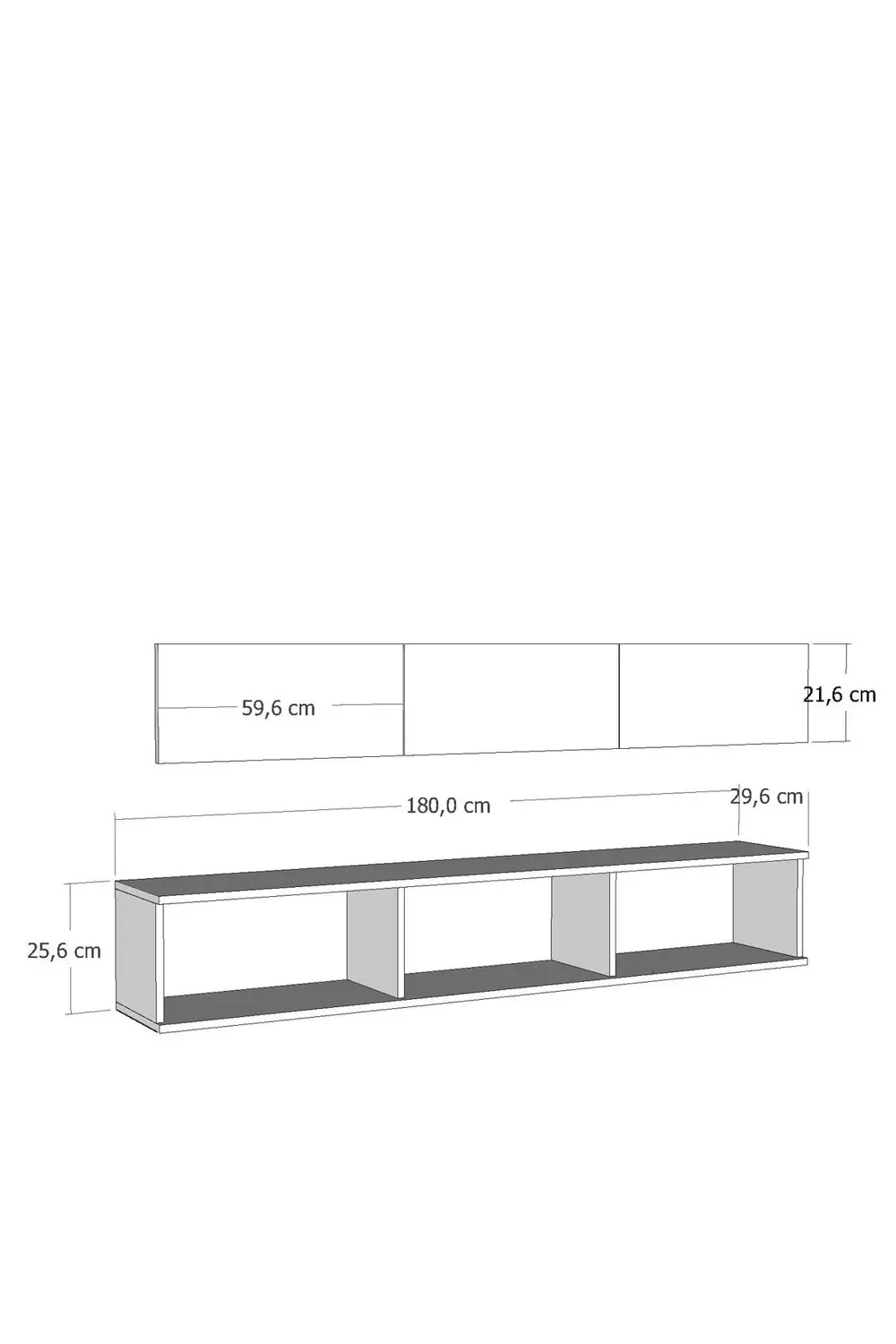 1358TV180-1CT DUVARA MONTAJ TV SEHPASI,BEYAZ-SAFİRMEŞE