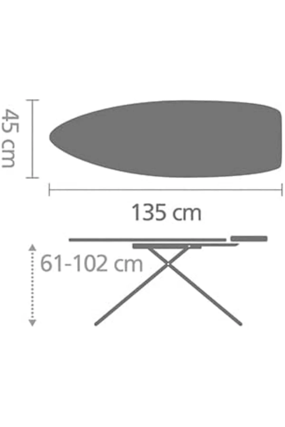 135X45CM (D) Ice Water Desenli Ütü Masası - Hrpz