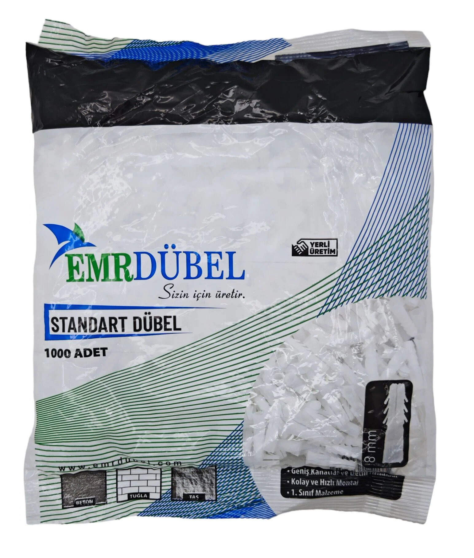 13973   Emr Plastik Dübel 8mm 1000li